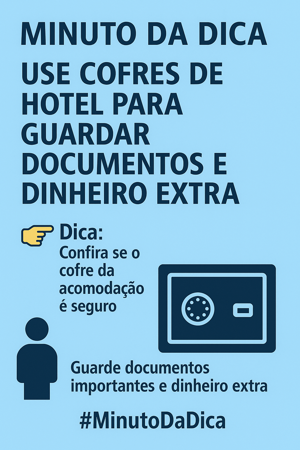 Imagem do post Minuto da Dica – Use cofres de hotel para guardar documentos e dinheiro extra